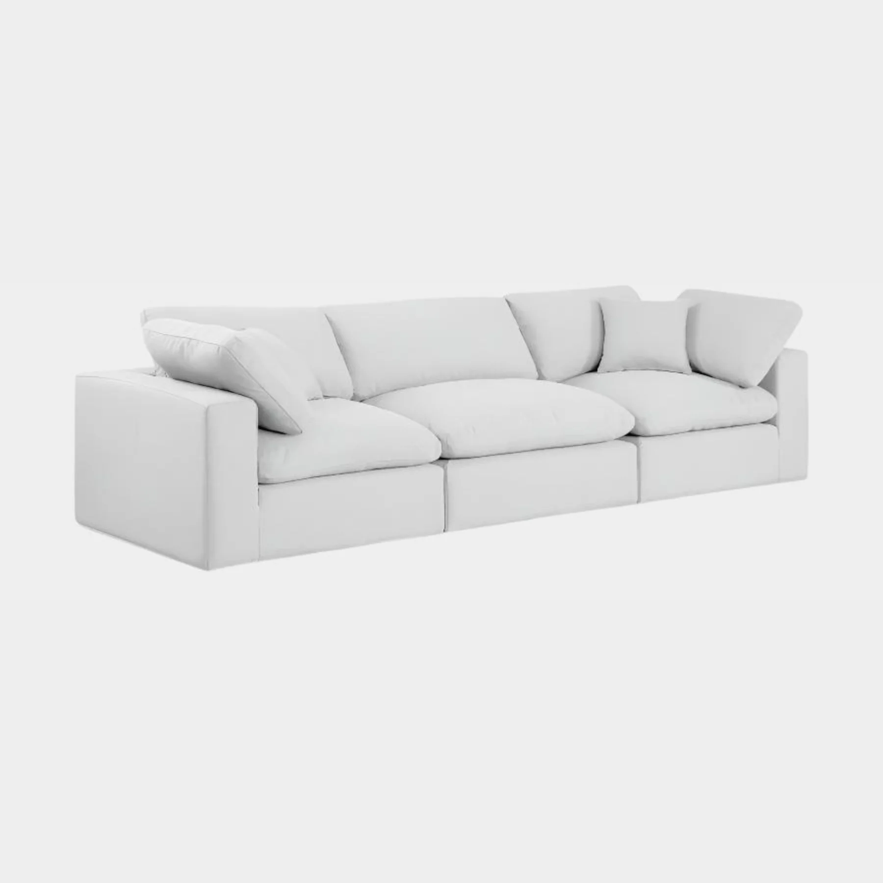 Comfy Linen Textured Fabric Sofa - Image 31