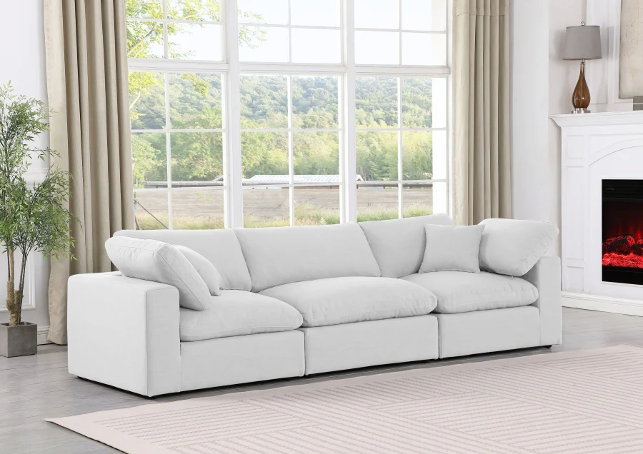 Comfy Linen Textured Fabric Sofa - Image 32