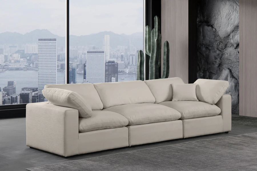 Comfy Linen Textured Fabric Sofa - Image 52