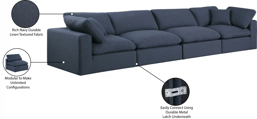 Comfy Linen Textured Fabric Sofa - Image 10