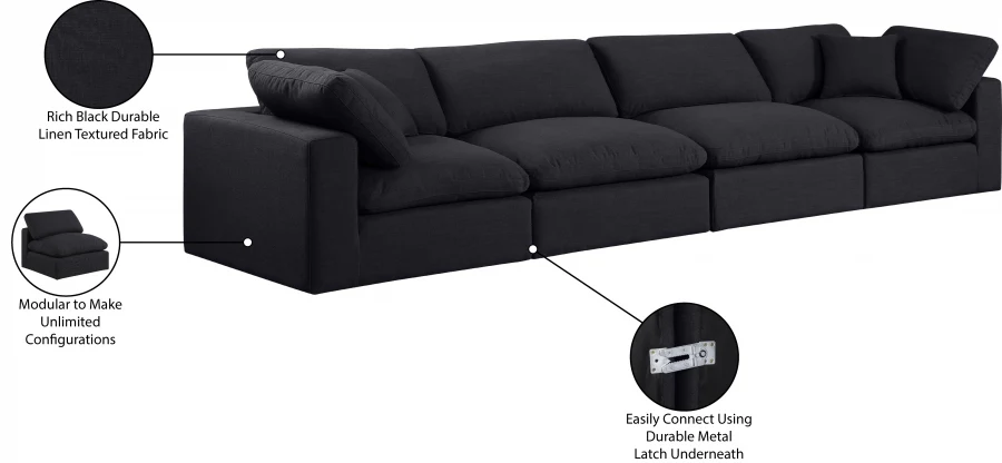 Comfy Linen Textured Fabric Sofa - Image 19