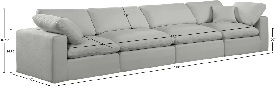 Comfy Linen Textured Fabric Sofa - Image 28