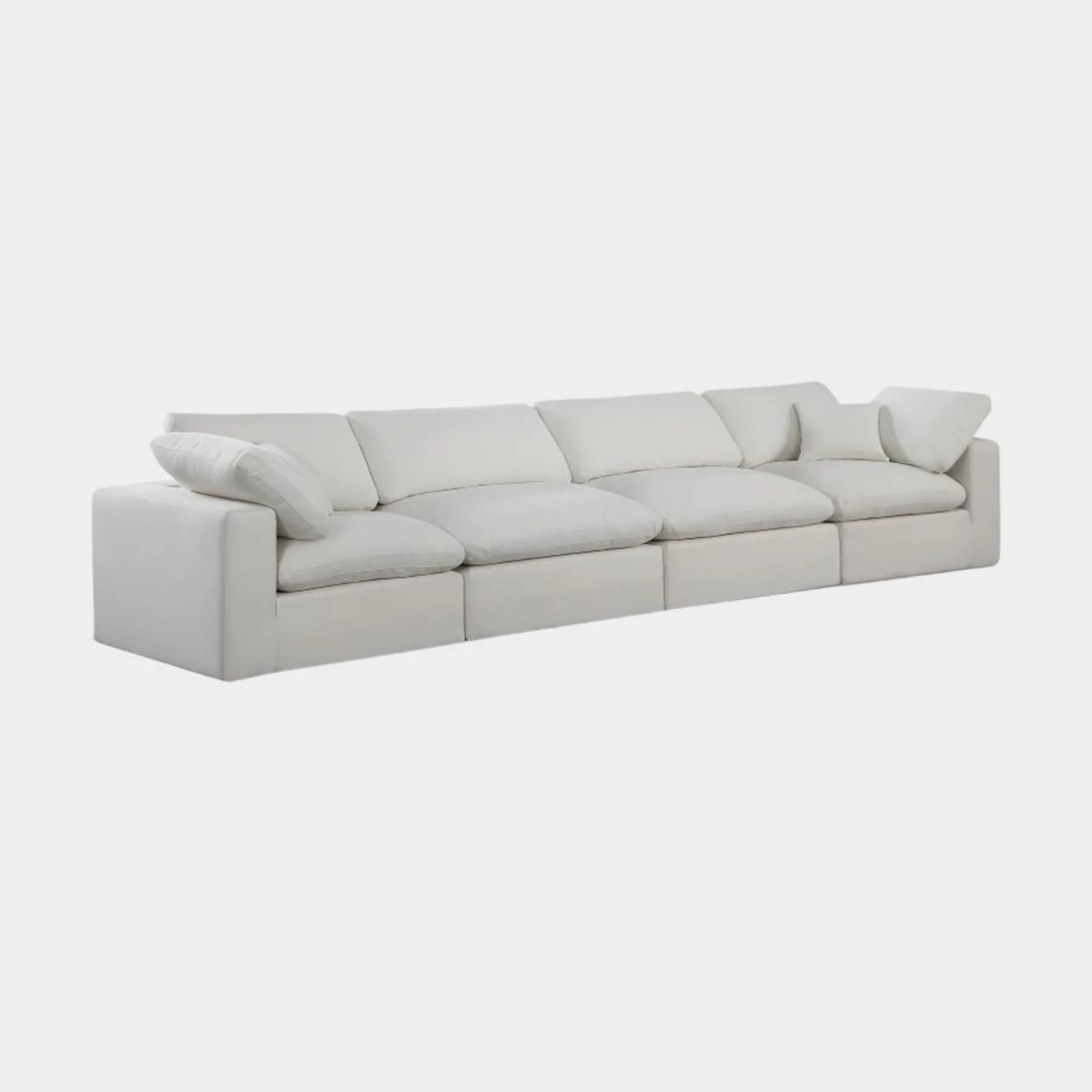 Comfy Linen Textured Fabric Sofa - Image 30