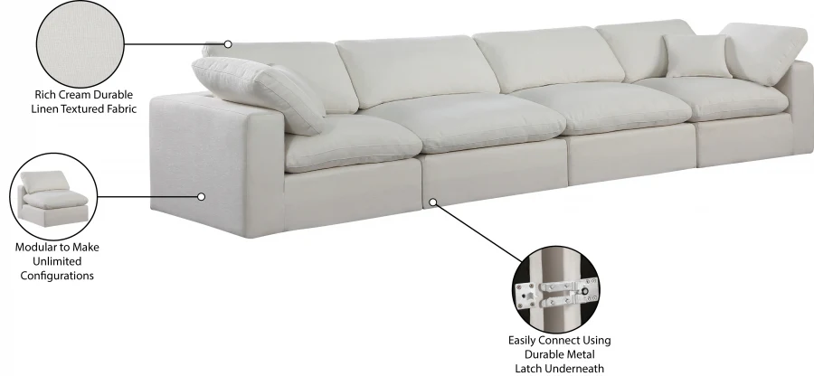Comfy Linen Textured Fabric Sofa - Image 39
