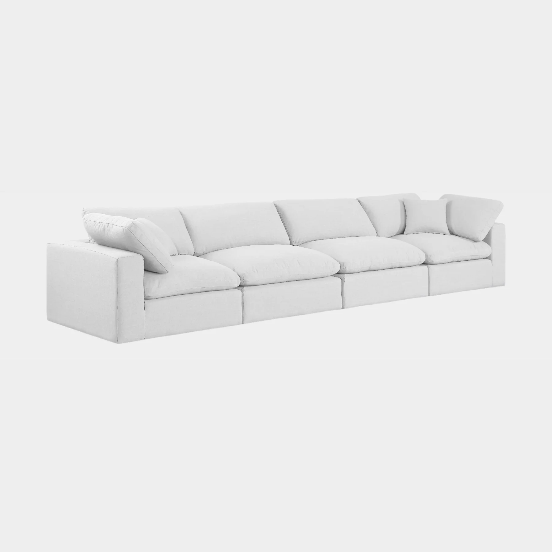 Comfy Linen Textured Fabric Sofa - Image 40