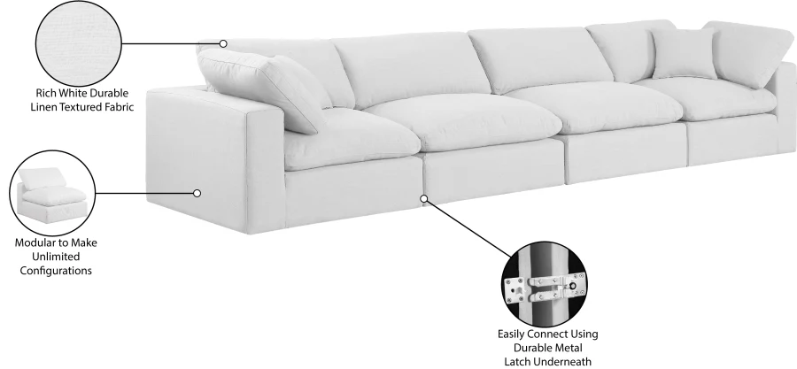 Comfy Linen Textured Fabric Sofa - Image 49