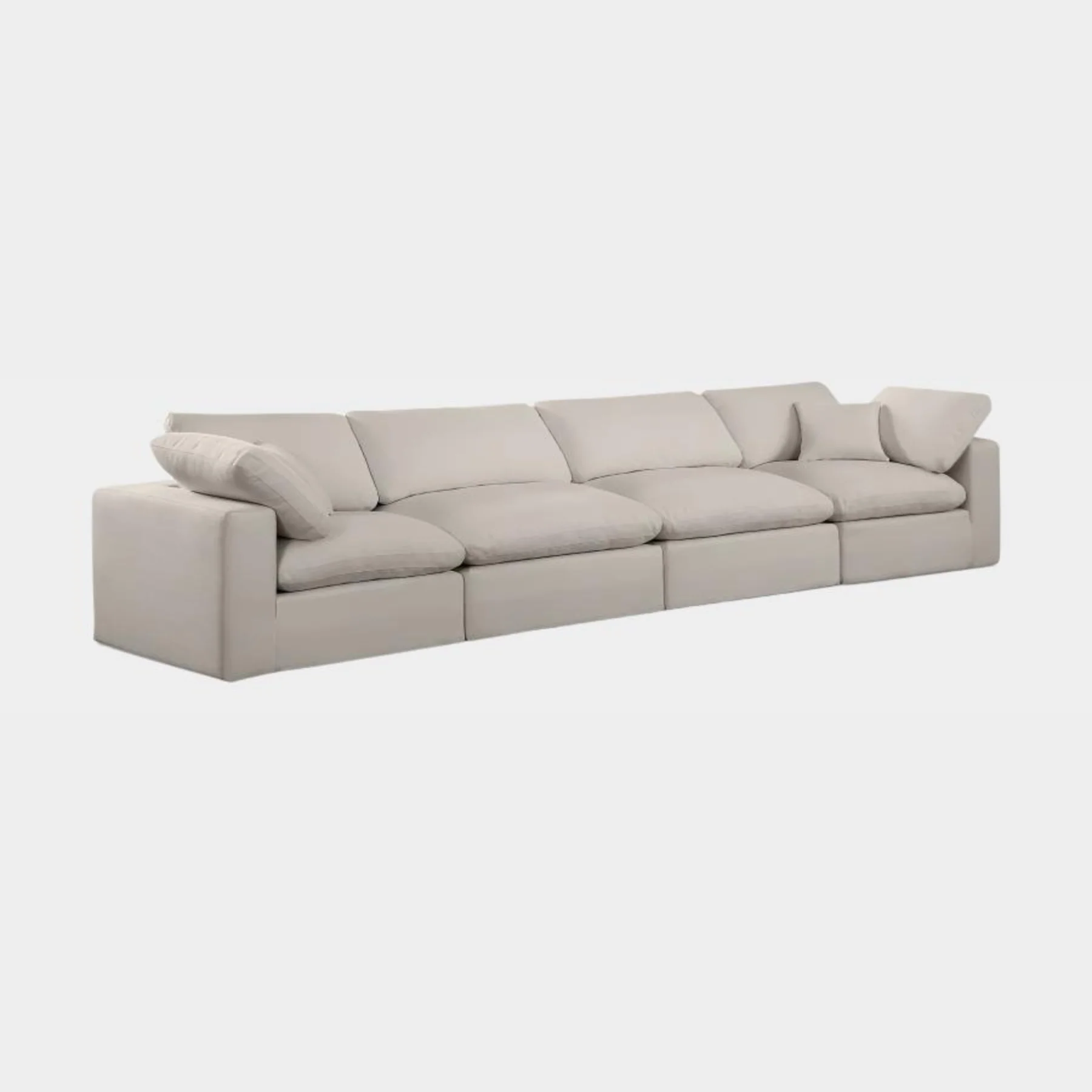 Comfy Linen Textured Fabric Sofa - Image 50