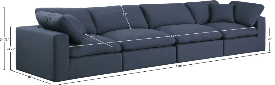 Comfy Linen Textured Fabric Sofa - Image 9