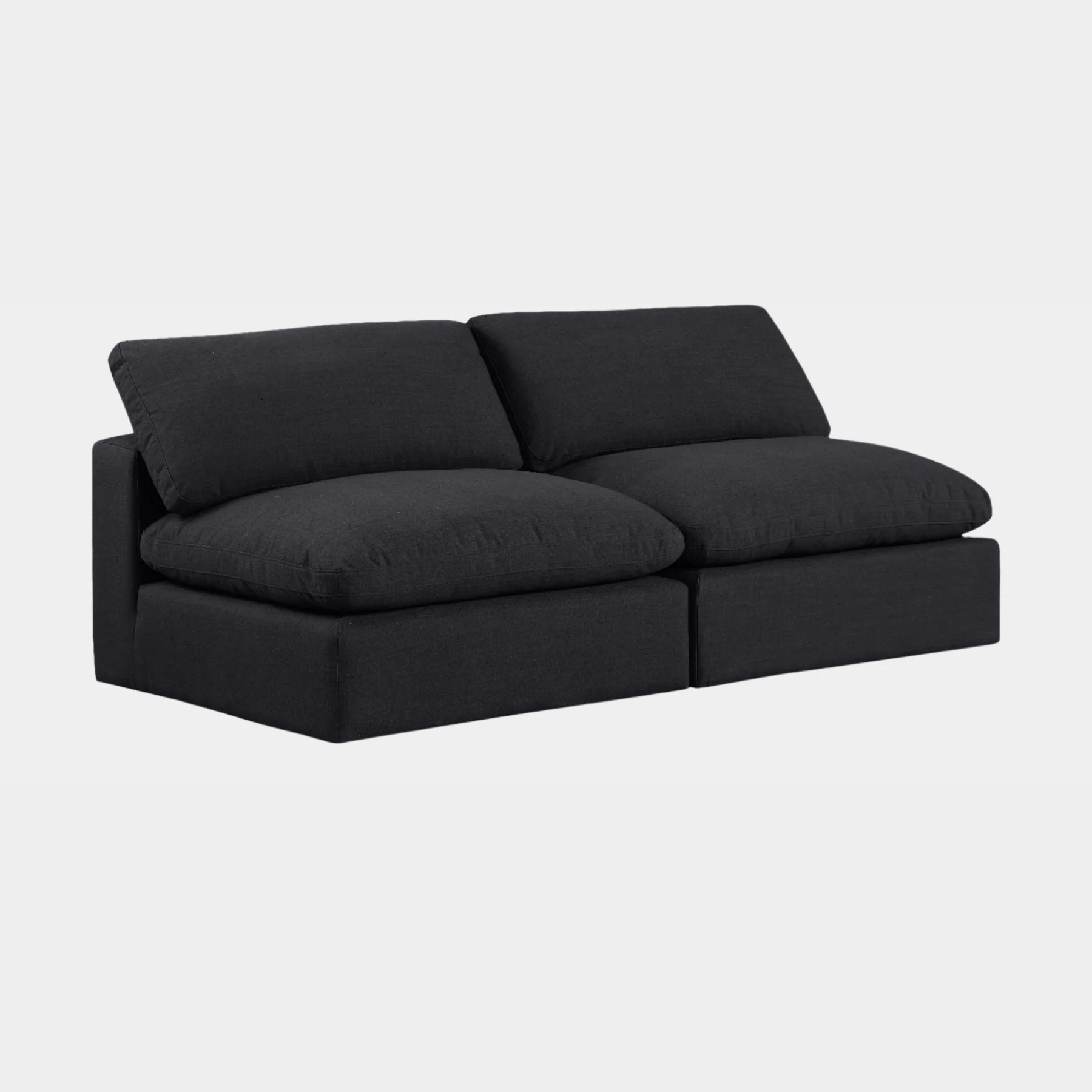 Comfy Linen Textured Fabric Sofa - Image 11
