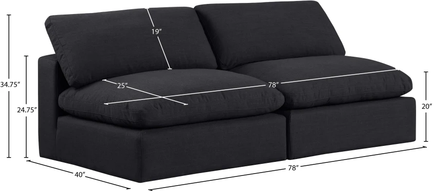 Comfy Linen Textured Fabric Sofa - Image 19