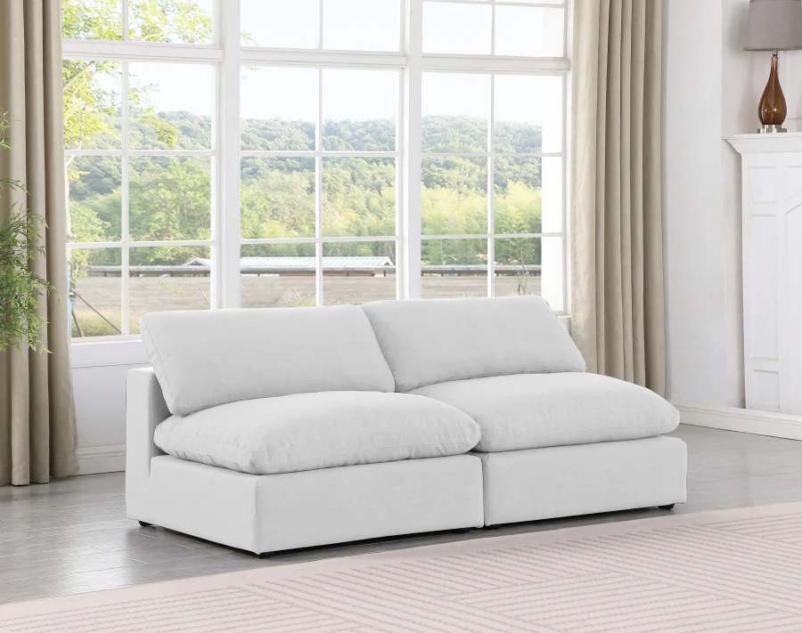 Comfy Linen Textured Fabric Sofa - Image 2