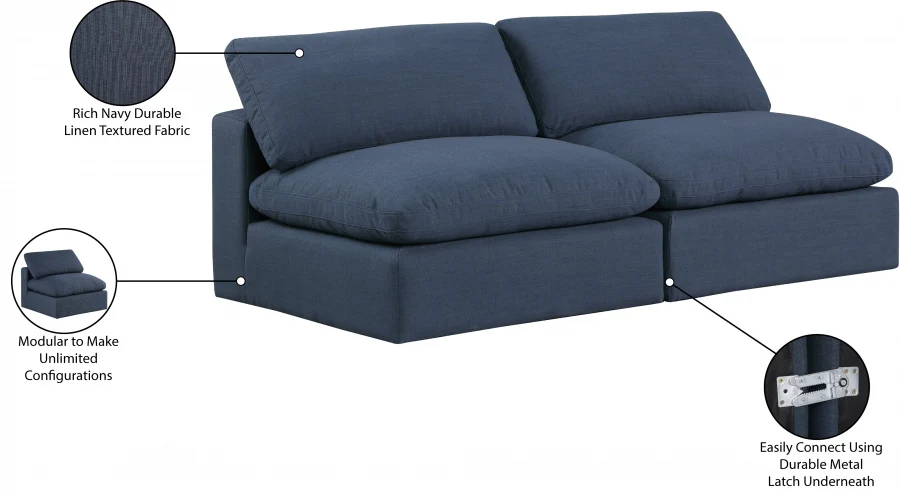 Comfy Linen Textured Fabric Sofa - Image 49