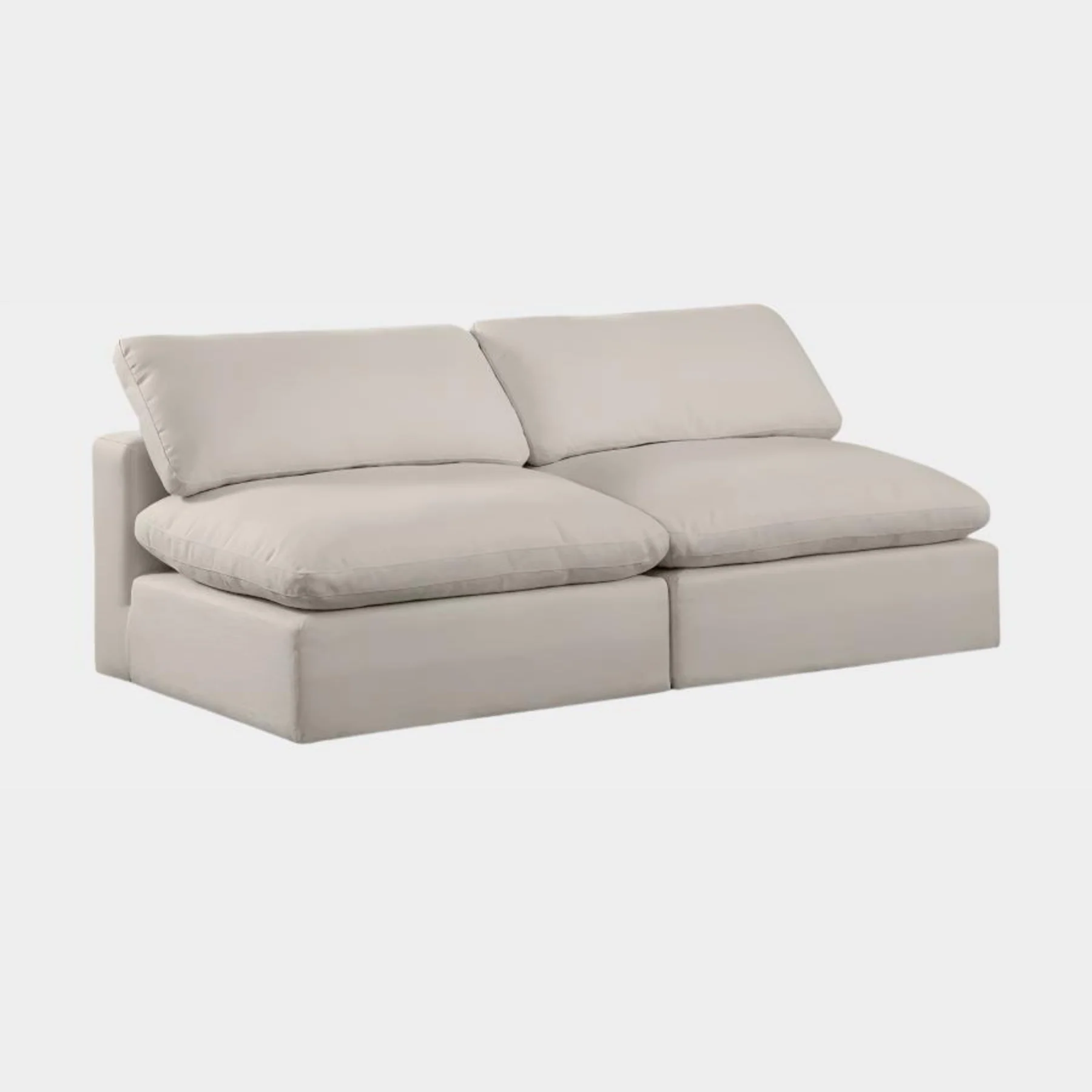 Comfy Linen Textured Fabric Sofa - Image 50