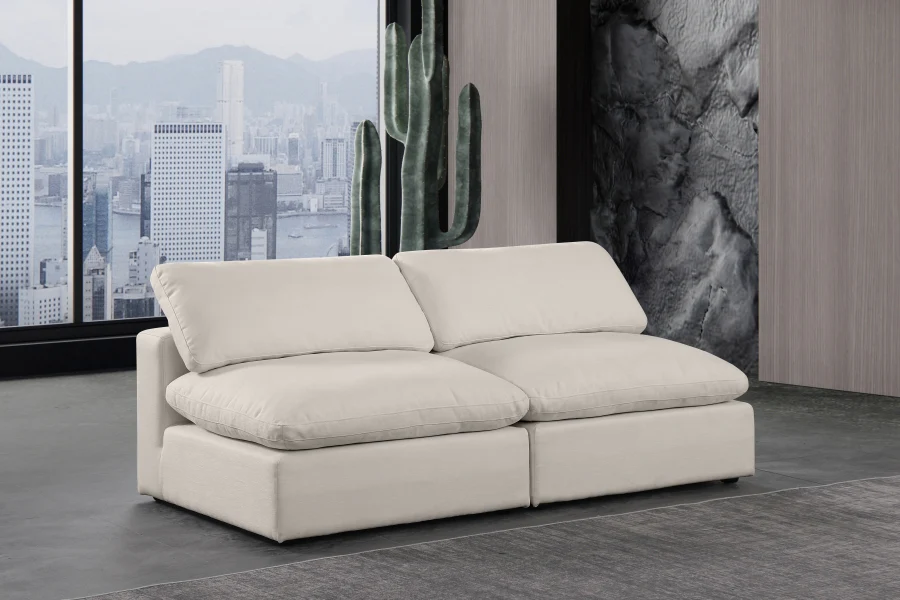 Comfy Linen Textured Fabric Sofa - Image 51