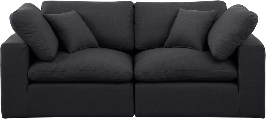 Comfy Linen Textured Fabric Sofa - Image 14