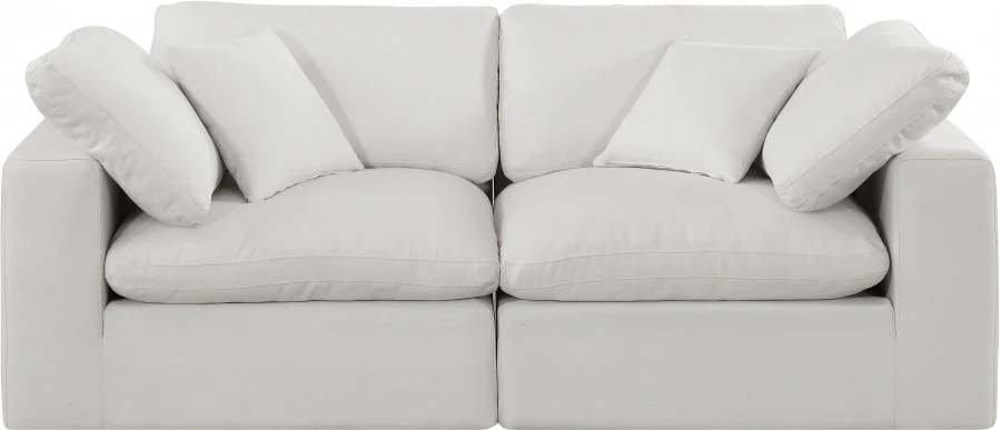 Comfy Linen Textured Fabric Sofa - Image 24