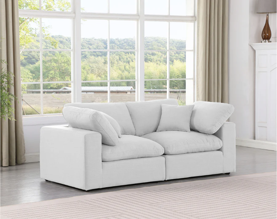 Comfy Linen Textured Fabric Sofa - Image 32