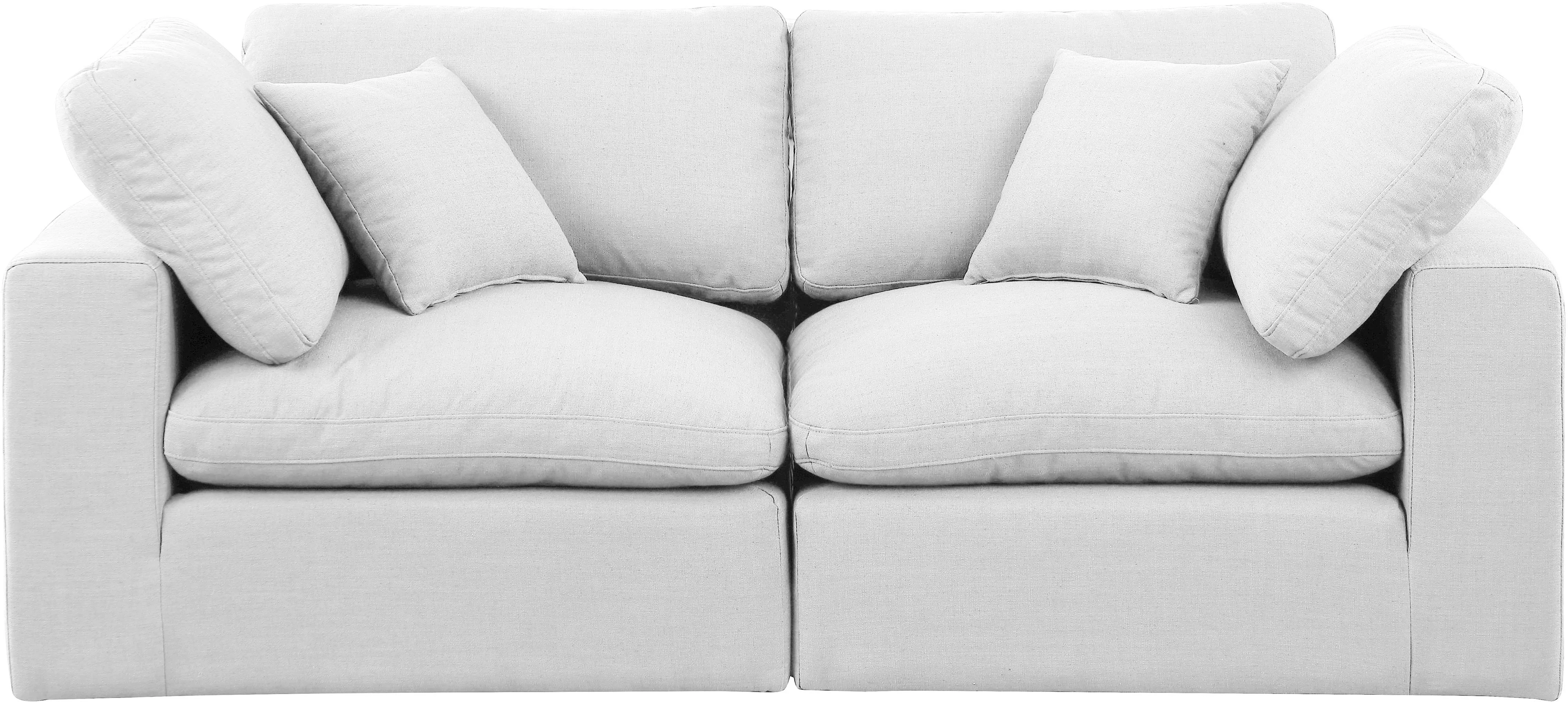 Comfy Linen Textured Fabric Sofa - Image 34