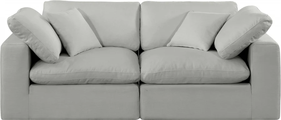 Comfy Linen Textured Fabric Sofa - Image 4