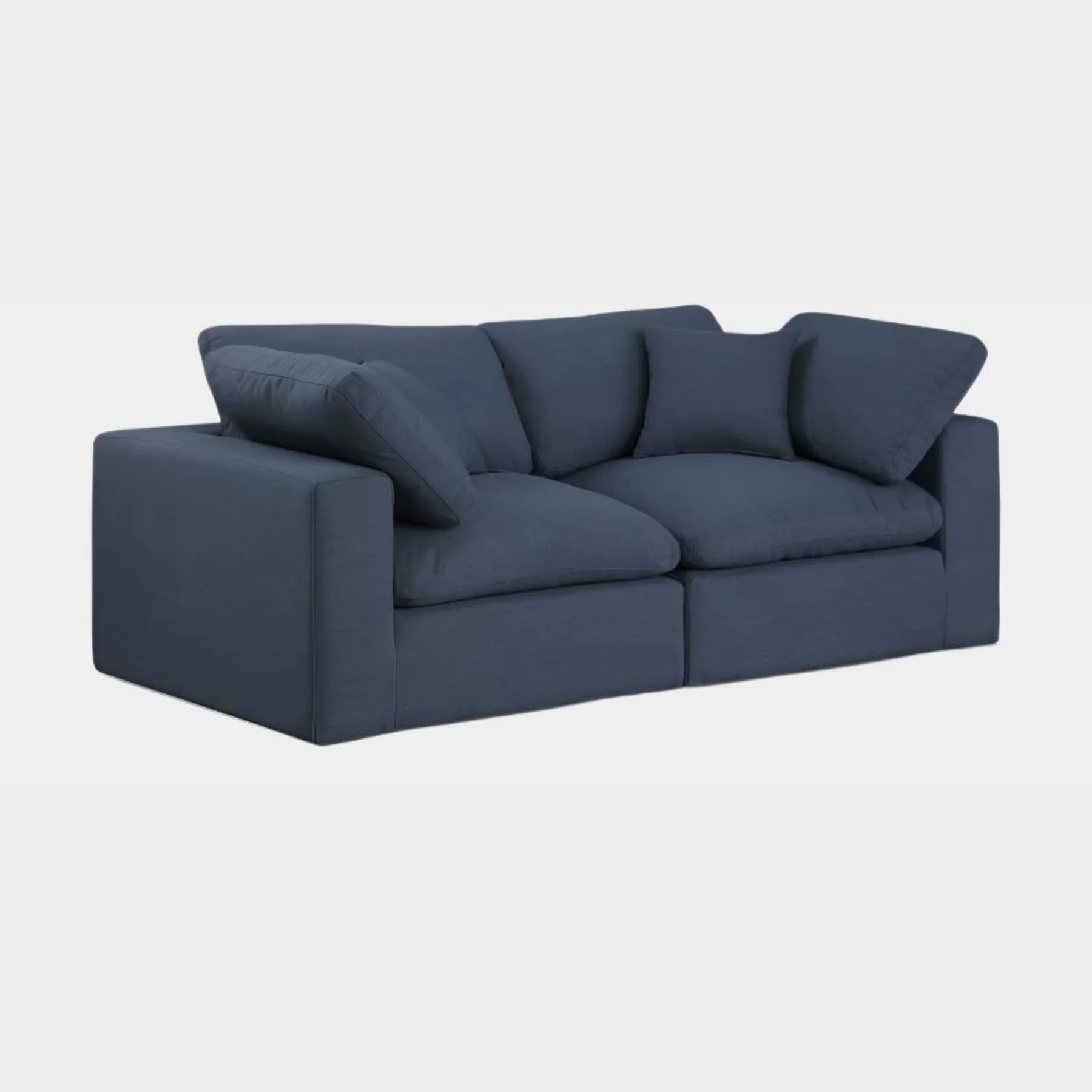 Comfy Linen Textured Fabric Sofa - Image 41
