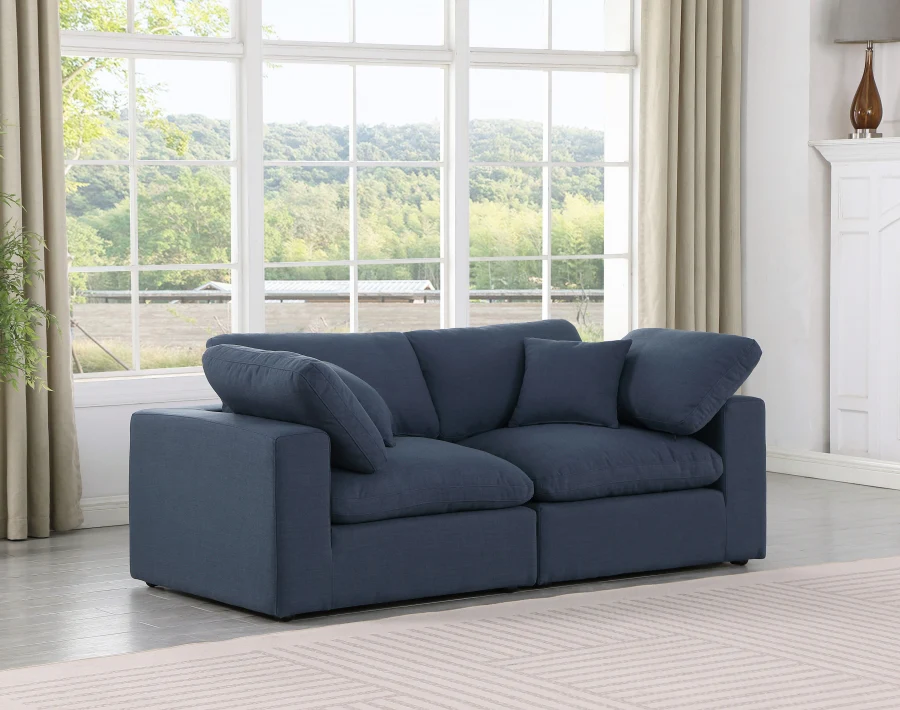 Comfy Linen Textured Fabric Sofa - Image 42