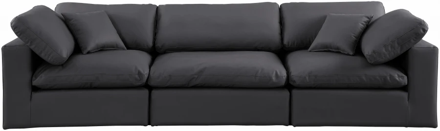 Comfy Vegan Leather Sofa - Image 13