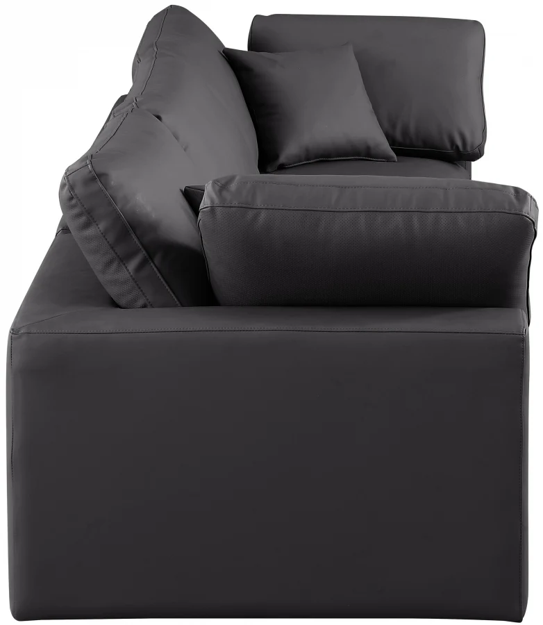 Comfy Vegan Leather Sofa - Image 14