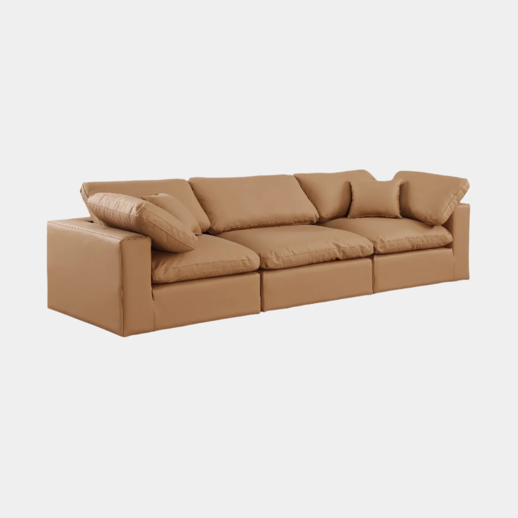 Comfy Vegan Leather Sofa - Image 20