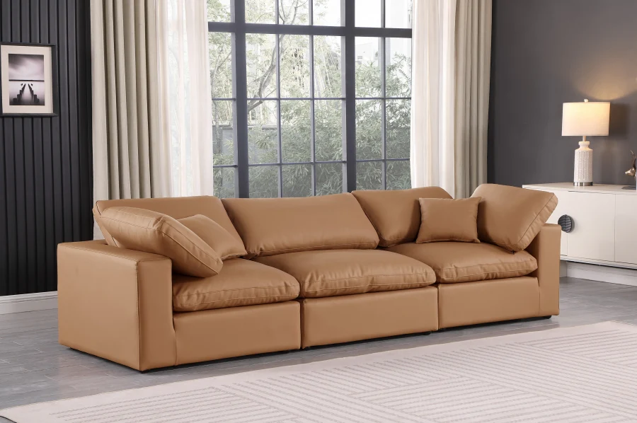 Comfy Vegan Leather Sofa - Image 21