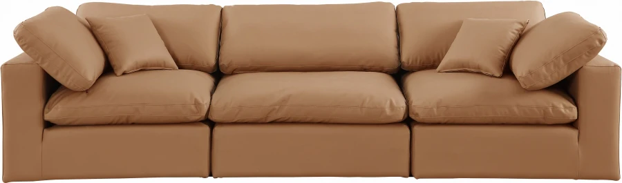 Comfy Vegan Leather Sofa - Image 23