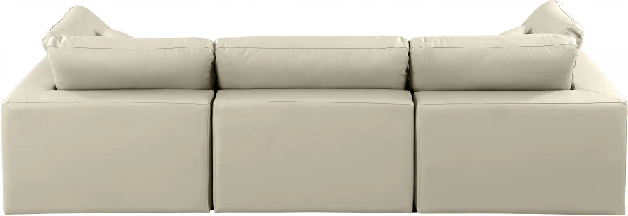 Comfy Vegan Leather Sofa - Image 3