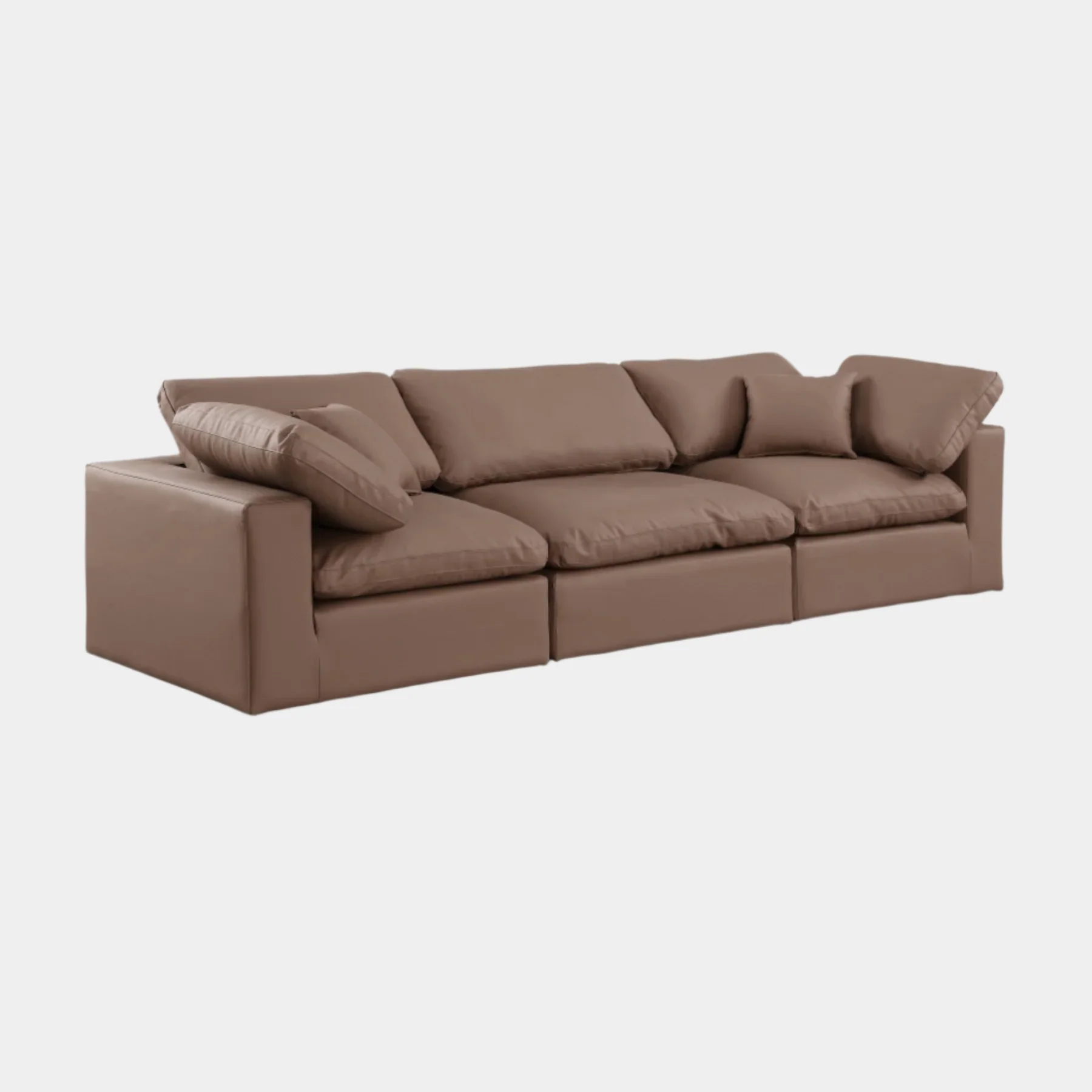 Comfy Vegan Leather Sofa - Image 30