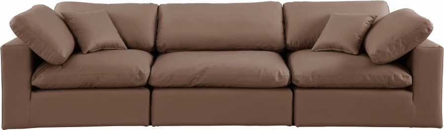 Comfy Vegan Leather Sofa - Image 33