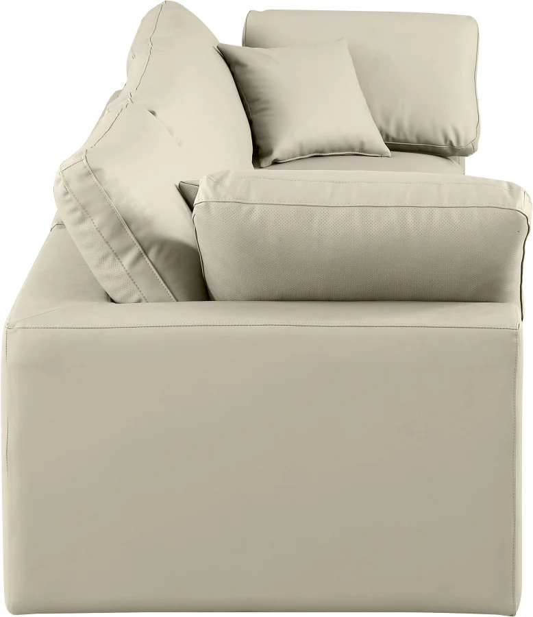 Comfy Vegan Leather Sofa - Image 4