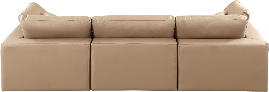 Comfy Vegan Leather Sofa - Image 42