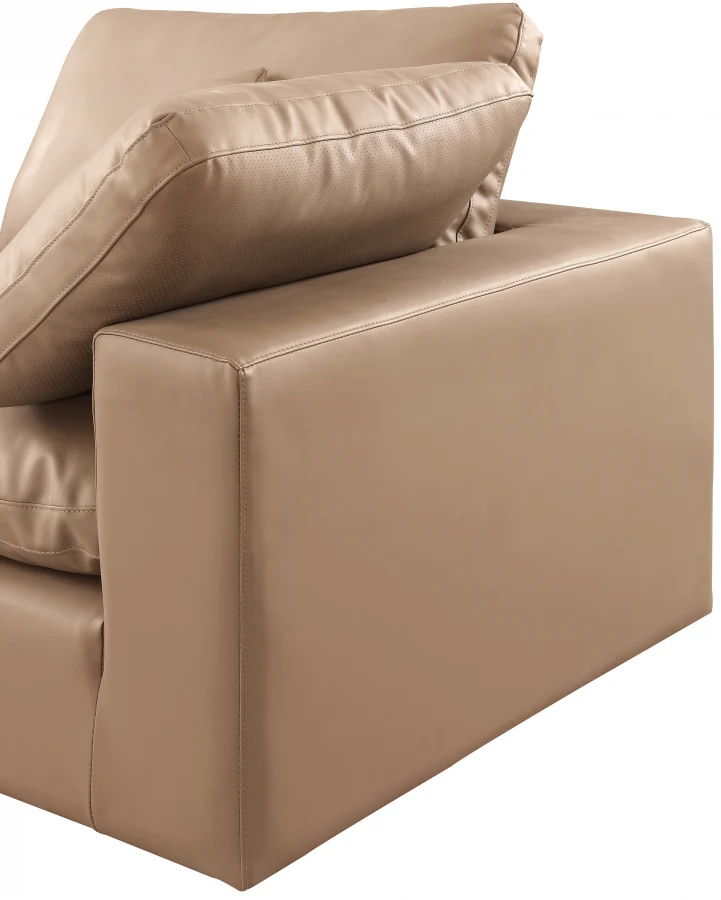 Comfy Vegan Leather Sofa - Image 46
