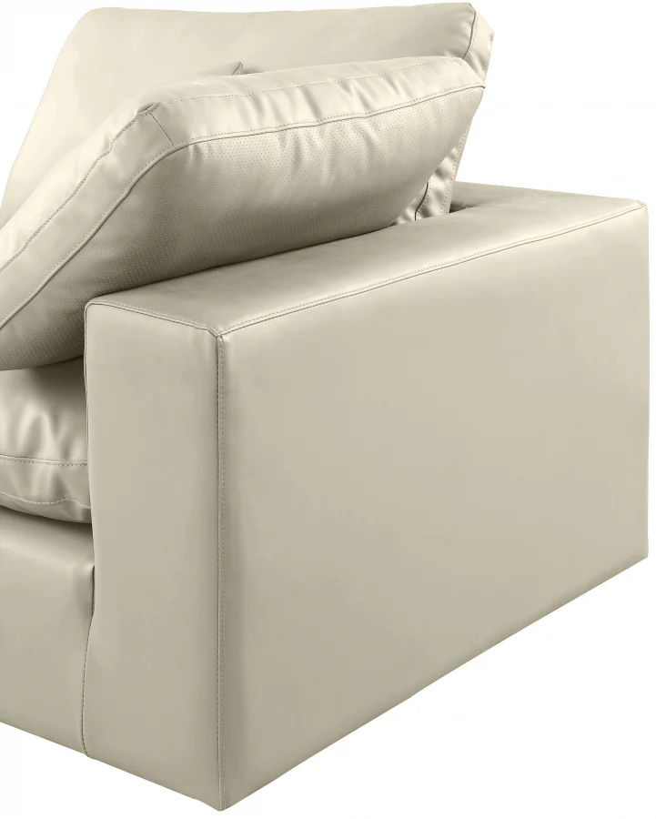 Comfy Vegan Leather Sofa - Image 6