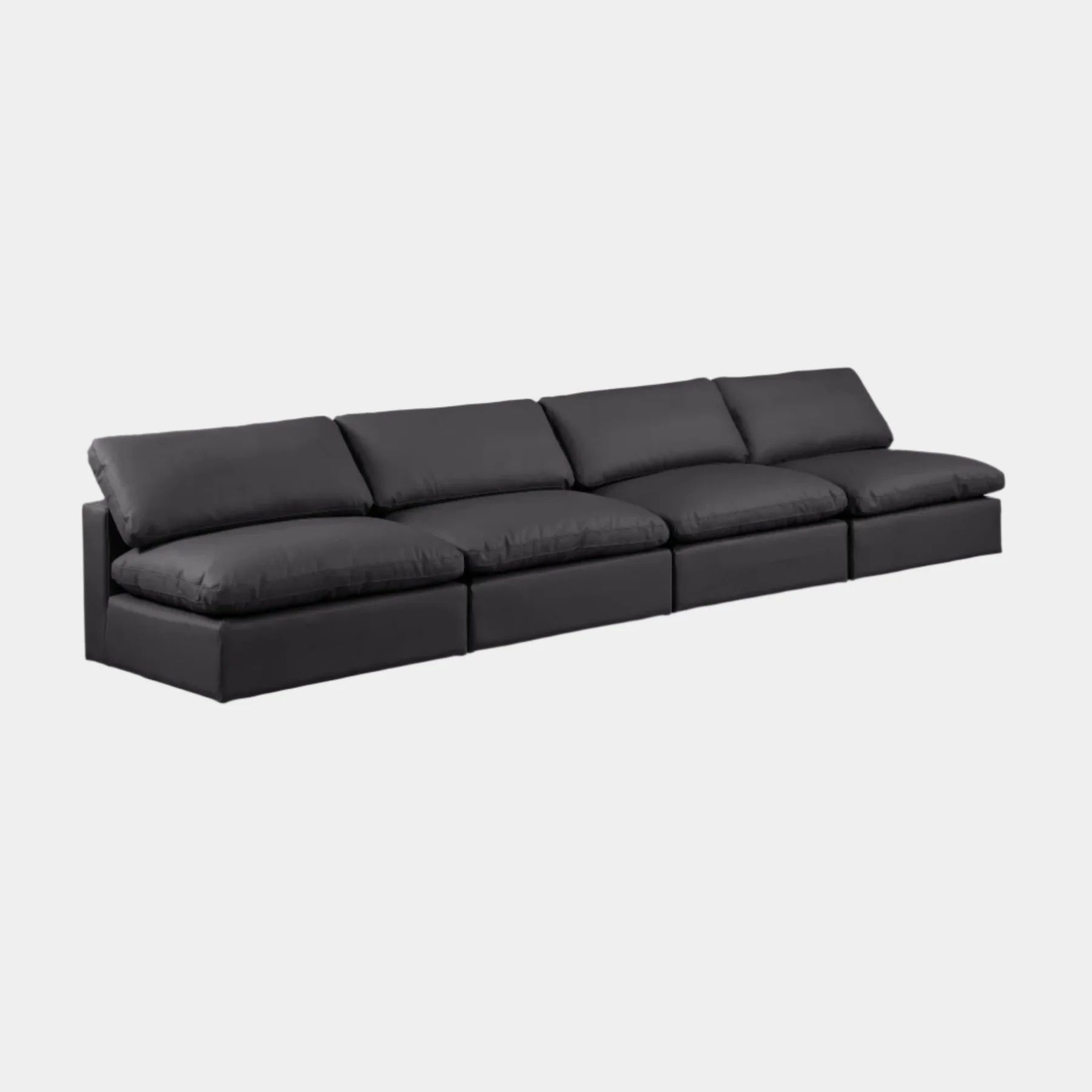 Comfy Vegan Leather Sofa - Image 11
