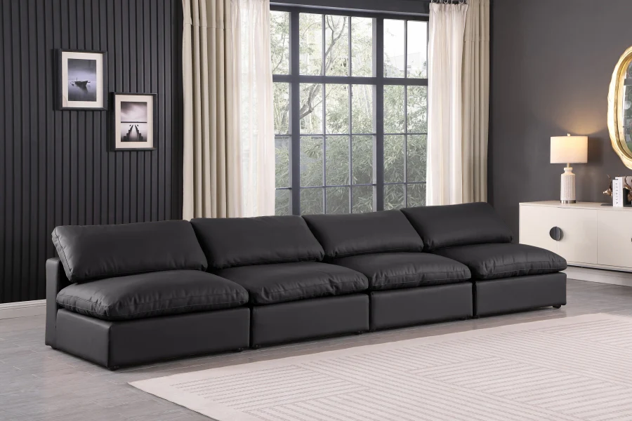 Comfy Vegan Leather Sofa - Image 12