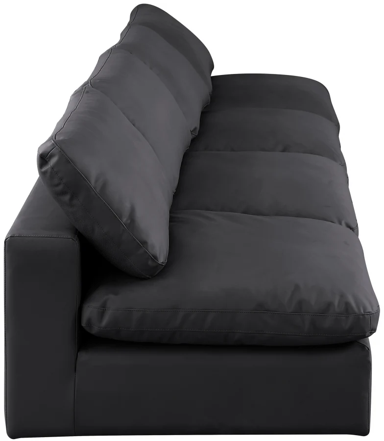 Comfy Vegan Leather Sofa - Image 15