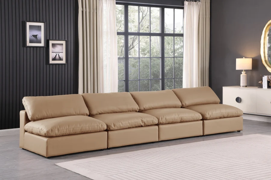 Comfy Vegan Leather Sofa - Image 2