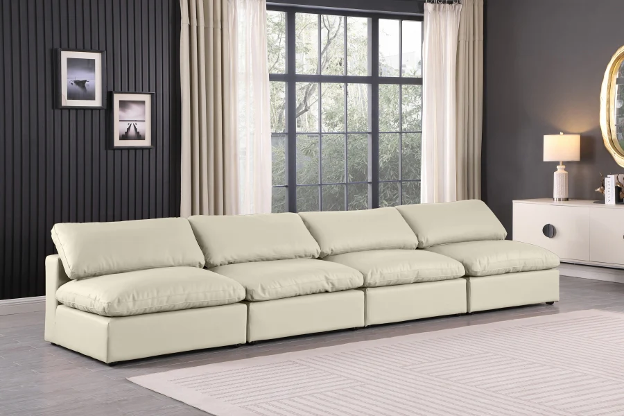 Comfy Vegan Leather Sofa - Image 21