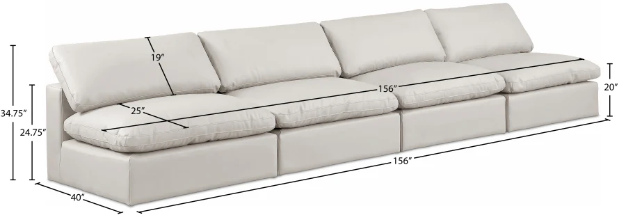 Comfy Vegan Leather Sofa - Image 28