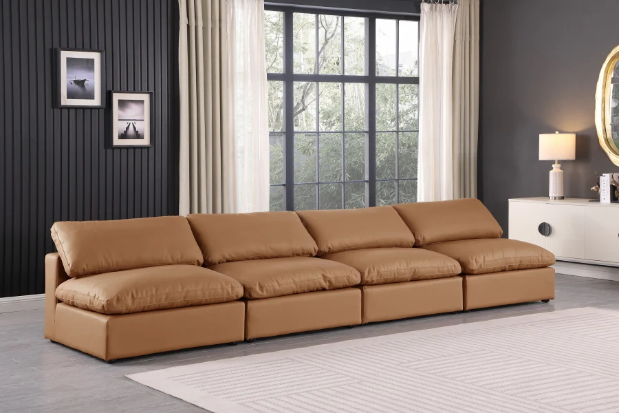 Comfy Vegan Leather Sofa - Image 31