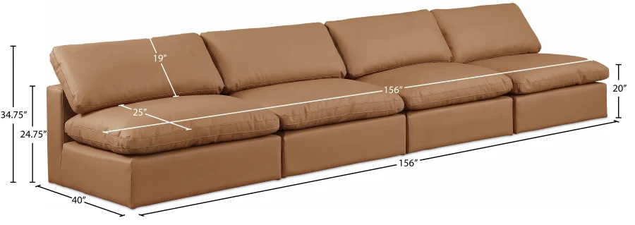 Comfy Vegan Leather Sofa - Image 38