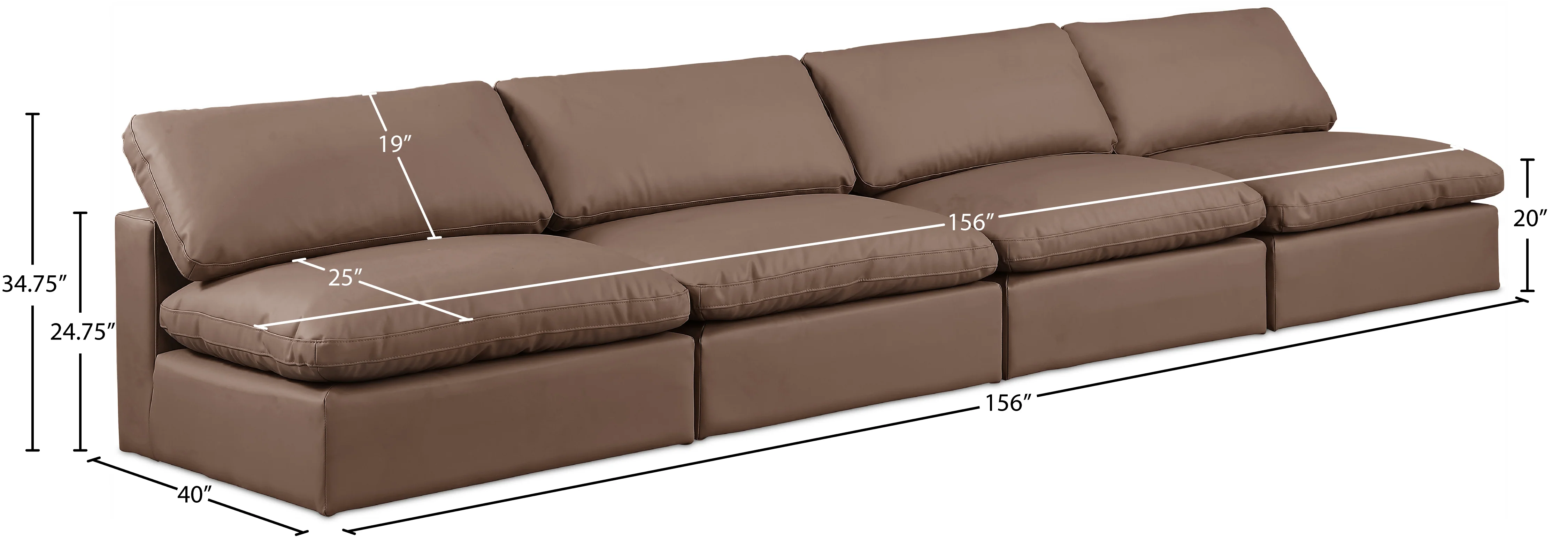 Comfy Vegan Leather Sofa - Image 48