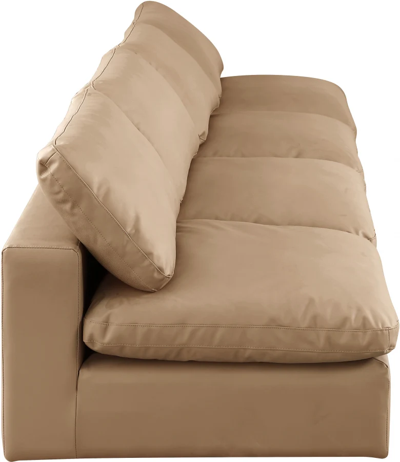 Comfy Vegan Leather Sofa - Image 5