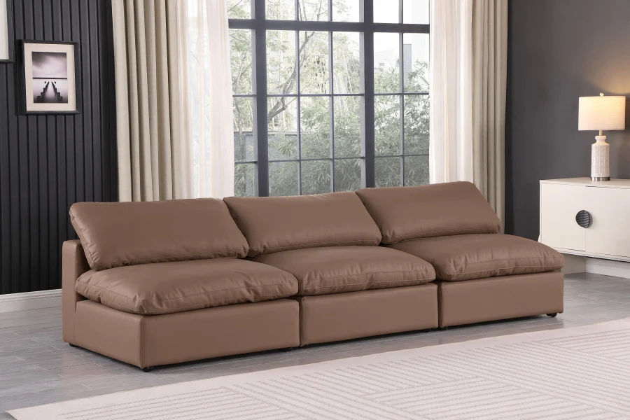 Comfy Vegan Leather Sofa - Image 31