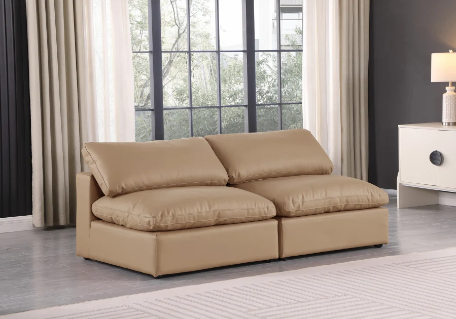 Comfy Vegan Leather Sofa - Image 40