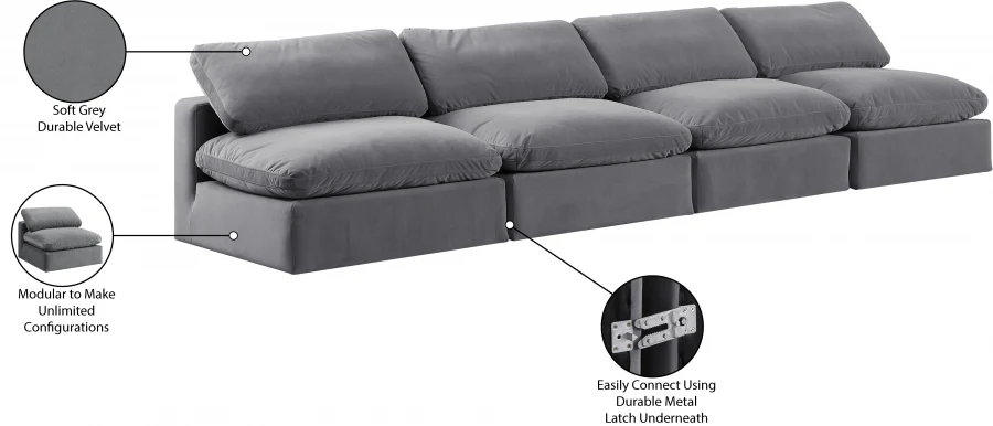 Comfy Velvet Sofa - Image 19